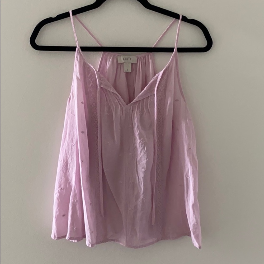 Pink racer back tank top